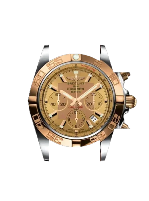 Chronomat B01 44 CB011012/H548/739P/A20BA.1 con Correa de piel de becerro vintage marrón — Patina natural