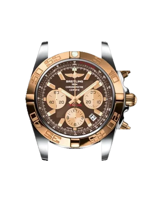 Chronomat B01 44 CB011012.Q576.433X with Vintage Brown Calfskin Strap — Natural Patina