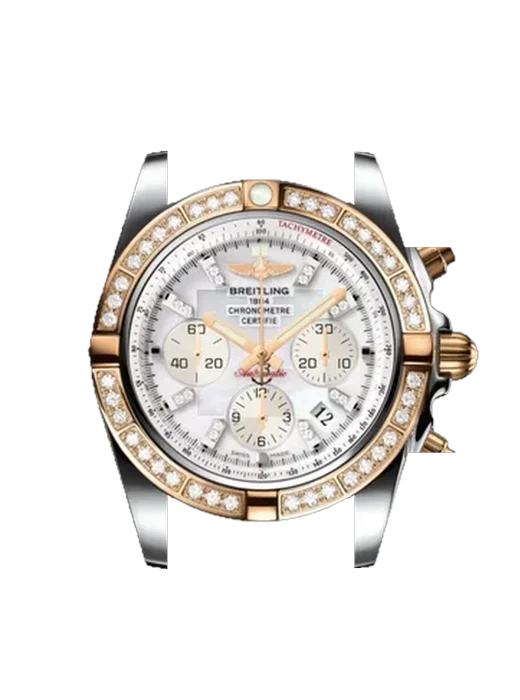 Chronomat B01 44 CB011053.A698.739P avec Bracelet de montre en cuir de veau vintage marron — Patine naturelle