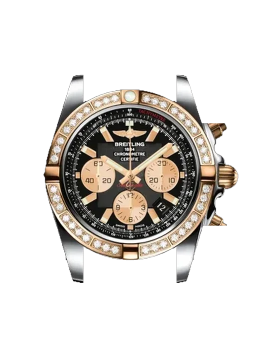 Chronomat B01 44 CB011053.B968.375C mit Vintage Kalbslederarmband Braun — Natürliche Patina