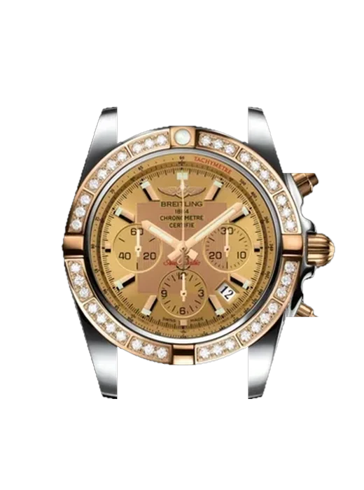 Chronomat B01 44 CB011053.H548.375C mit Vintage Kalbslederarmband Braun — Natürliche Patina