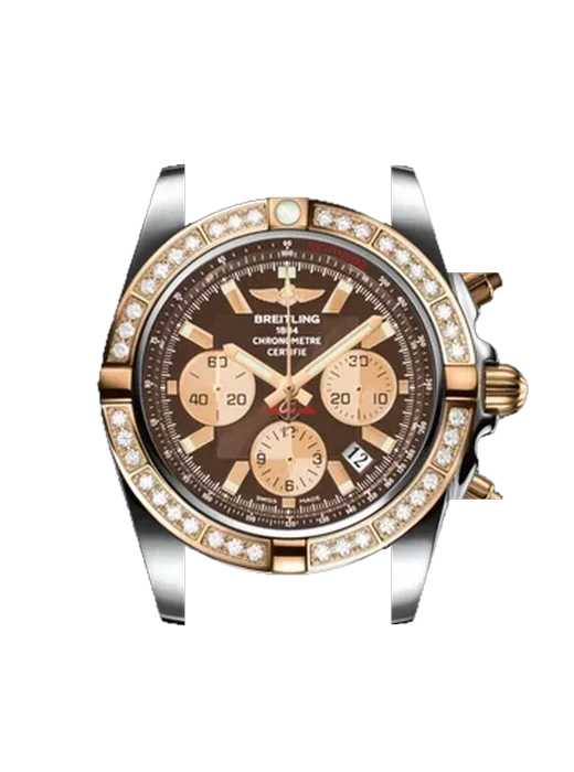Chronomat B01 44 CB011053.Q576.739P avec Bracelet de montre en cuir de veau vintage marron — Patine naturelle