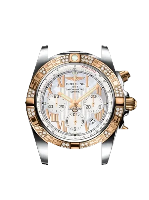Chronomat B01 44 CB0110AA.A693.375C avec Bracelet de montre en cuir de veau vintage marron — Patine naturelle