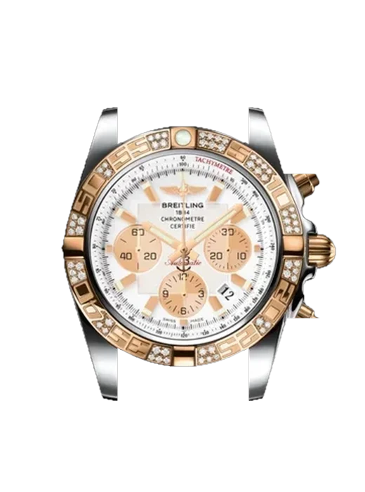 Chronomat B01 44 CB0110AA.A696.375C avec Bracelet de montre en cuir de veau vintage marron — Patine naturelle