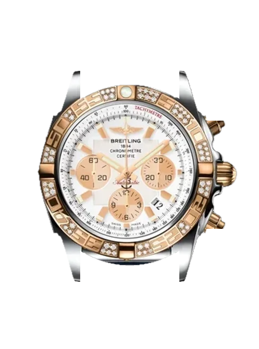 Chronomat B01 44 CB0110AA.A696.731P with Blue Alligator and Rubber Hybrid Strap