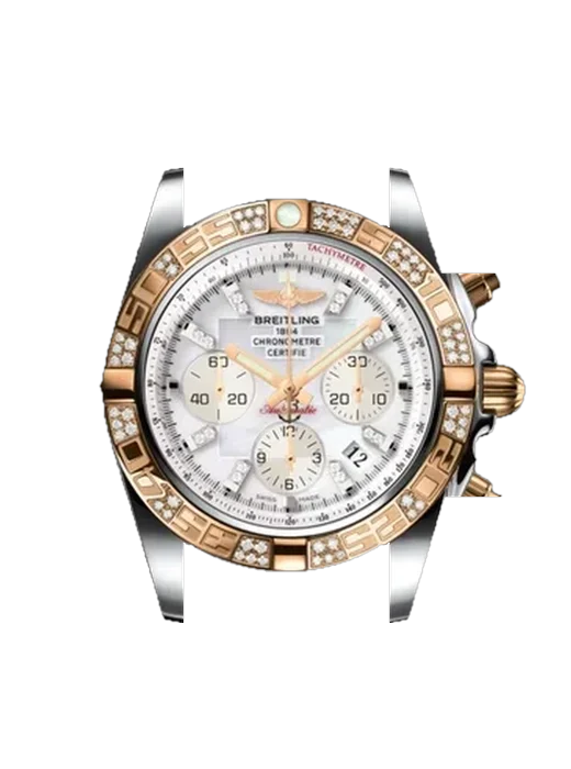 Chronomat B01 44 CB0110AA.A698.375C avec Bracelet de montre en cuir de veau vintage marron — Patine naturelle