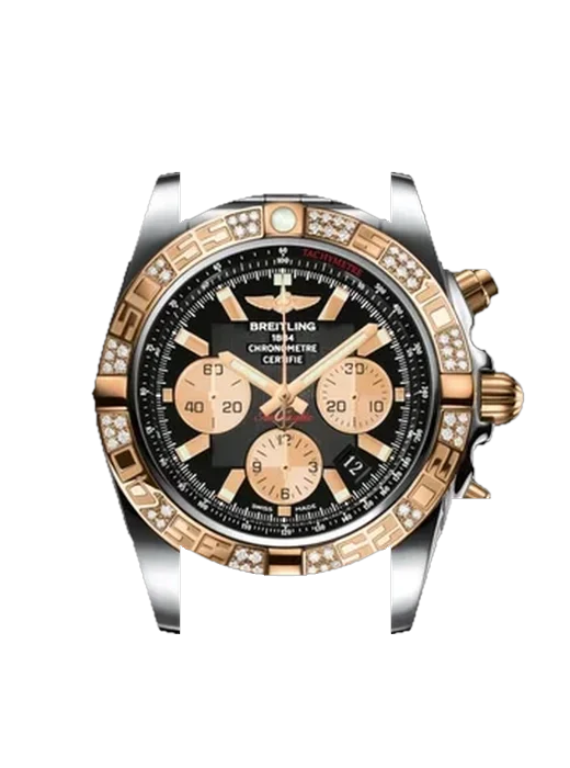 Chronomat B01 44 CB0110AA.B968.375C avec Bracelet de montre en cuir de veau vintage marron — Patine naturelle