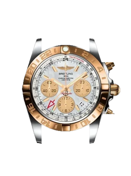 Chronomat B01 44 CB042012.A739.211S avec Bracelet de montre en cuir de veau vintage marron — Patine naturelle