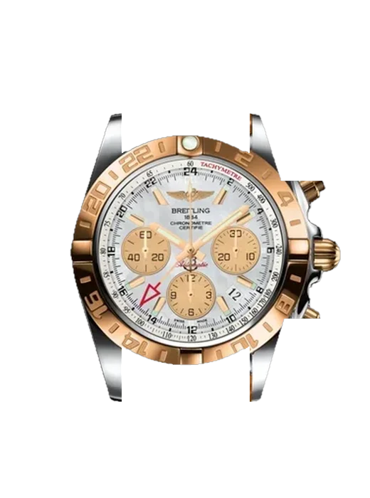 Chronomat B01 44 CB042012.A739.745P avec Bracelet de montre en cuir de veau vintage marron — Patine naturelle