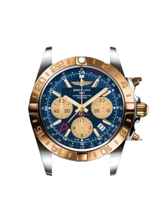 Chronomat B01 44 CB042012.C858.737P avec Bracelet de montre en cuir de veau vintage marron — Patine naturelle