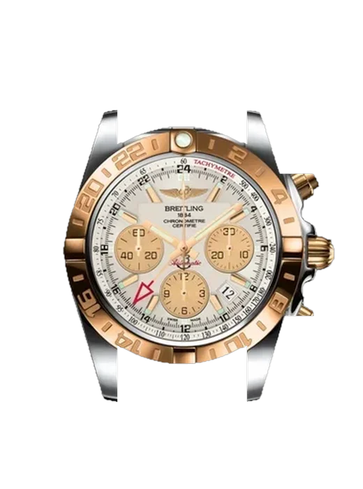 Chronomat B01 44 CB042012.G755.375C avec Bracelet de montre en cuir de veau vintage marron — Patine naturelle