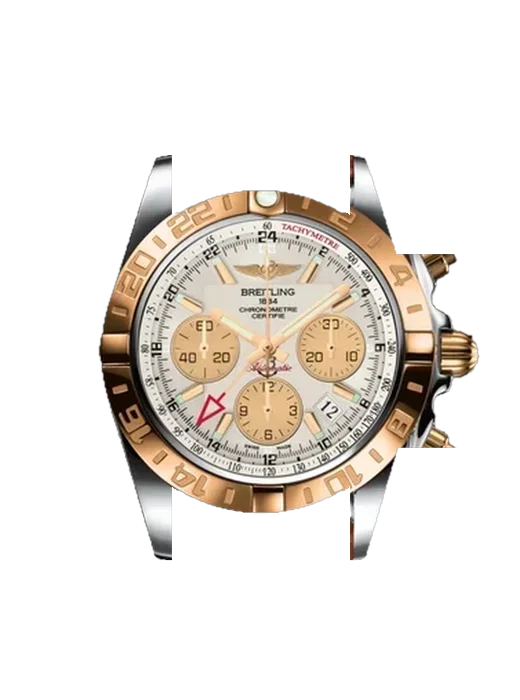 Chronomat B01 44 CB042012.G755.433X avec Bracelet de montre en cuir de veau vintage marron — Patine naturelle