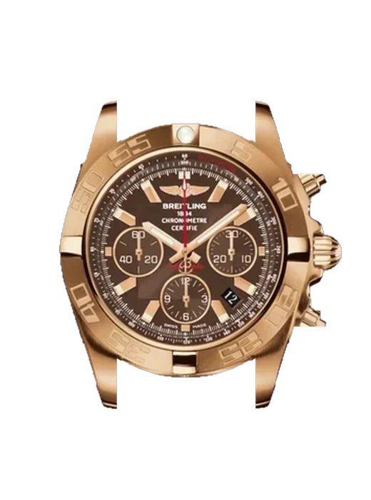Chronomat B01 44 HB011010.Q588.377H avec Bracelet de montre en cuir de veau vintage marron — Patine naturelle