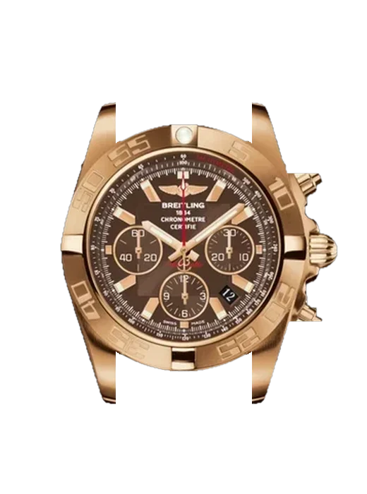 Chronomat B01 44 HB011010.Q588.433X avec Bracelet de montre en cuir de veau vintage marron — Patine naturelle