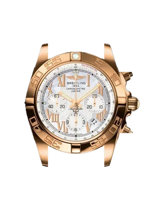 Chronomat B01 44 HB011012.A693.375H avec Bracelet de montre en cuir de veau vintage marron — Patine naturelle