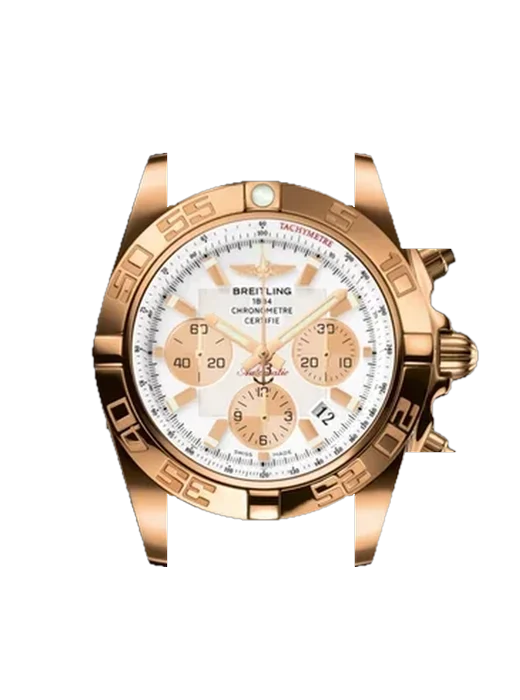 Chronomat B01 44 HB011012.A696.375H avec Bracelet de montre en cuir de veau vintage marron — Patine naturelle