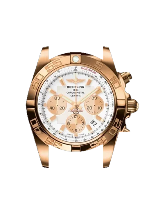 Chronomat B01 44 HB011012.A696.739P avec Bracelet de montre en cuir de veau vintage marron — Patine naturelle
