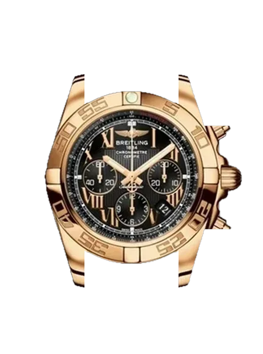 Chronomat B01 44 HB011012/B957/375H with Vintage Brown Calfskin Strap — Natural Patina