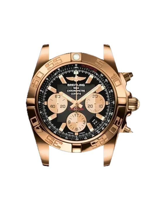 Chronomat B01 44 HB011012.B968.375H avec Bracelet de montre en cuir de veau vintage marron — Patine naturelle