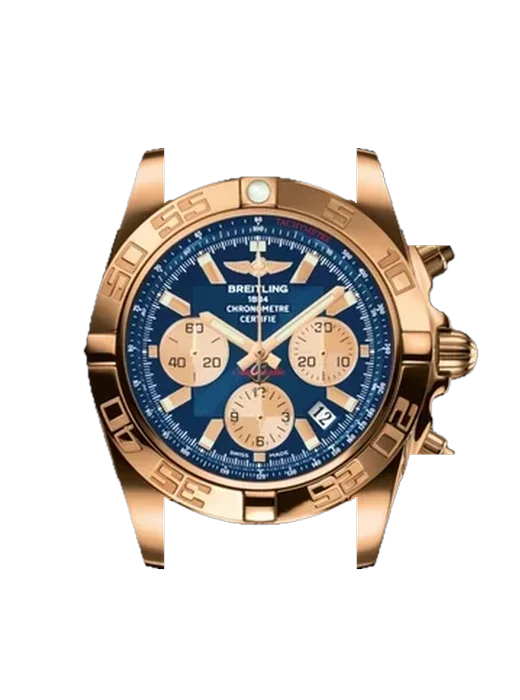 Chronomat B01 44 HB011012.C790.375H avec Bracelet de montre en cuir de veau vintage marron — Patine naturelle