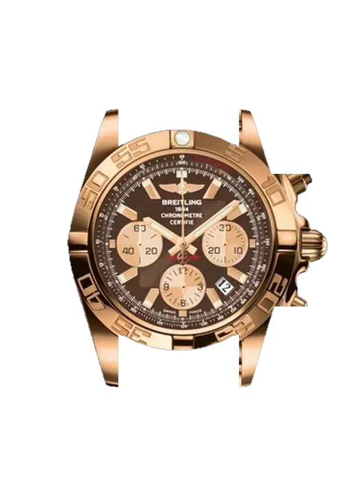 Chronomat B01 44 HB011012.Q576.375H avec Bracelet de montre en cuir de veau vintage marron — Patine naturelle
