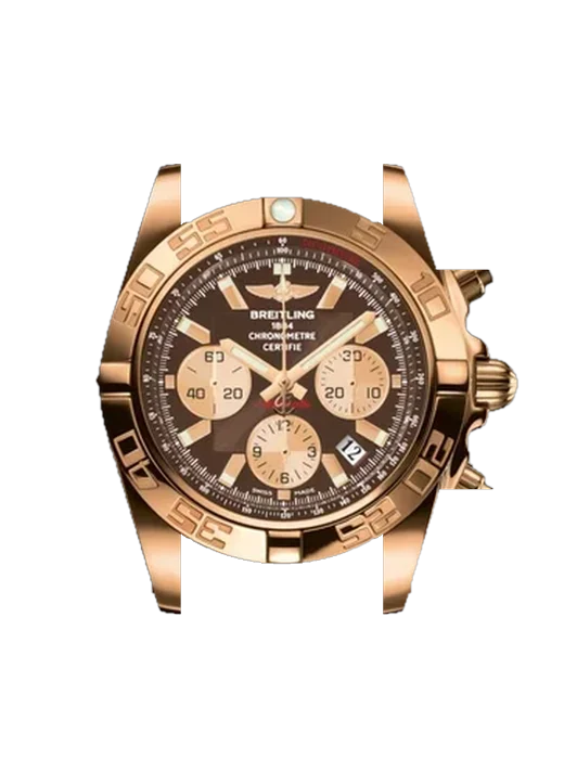 Chronomat B01 44 HB011012.Q576.739P avec Bracelet de montre en cuir de veau vintage marron — Patine naturelle