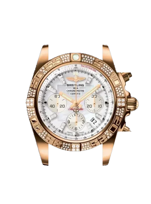 Chronomat B01 44 HB0110AE.A698.739P avec Bracelet de montre en cuir de veau vintage marron — Patine naturelle