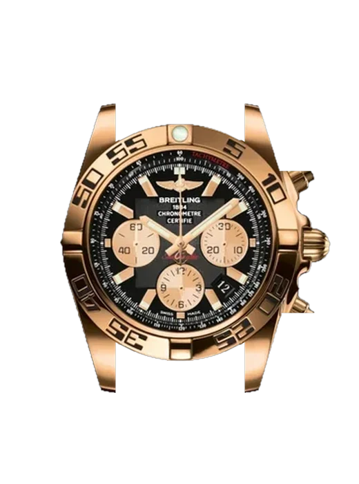Chronomat B01 44 HB0110C1.B968.375H avec Bracelet de montre en cuir de veau vintage marron — Patine naturelle