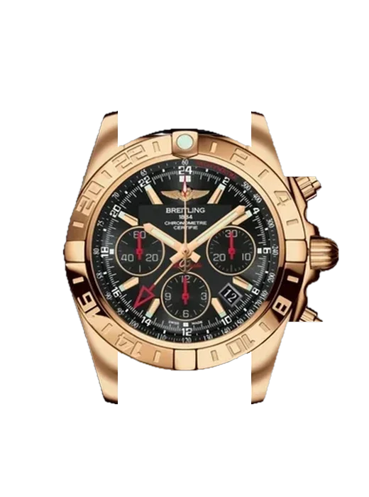 Chronomat B01 44 HB0421L3.BC18.743P avec Bracelet de montre en cuir de veau vintage marron — Patine naturelle