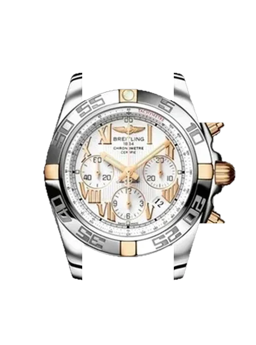 Chronomat B01 44 IB011012/A692 avec Bracelet de montre en cuir de veau vintage marron — Patine naturelle