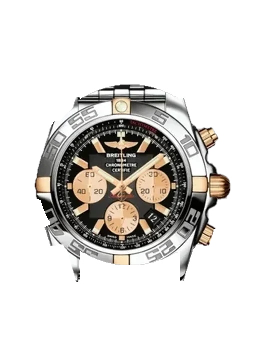Chronomat B01 44 IB011012.B968.375A avec Bracelet de montre en cuir de veau vintage marron — Patine naturelle