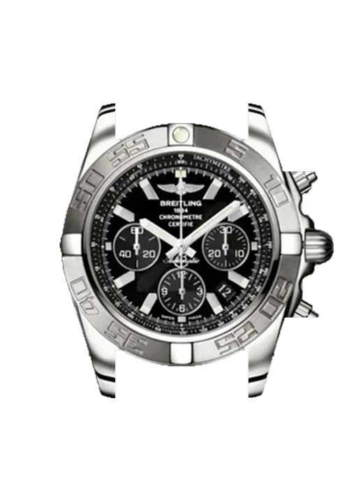 Chronomat B01 44 JB011011B972435X avec Bracelet de montre en cuir de veau vintage marron — Patine naturelle