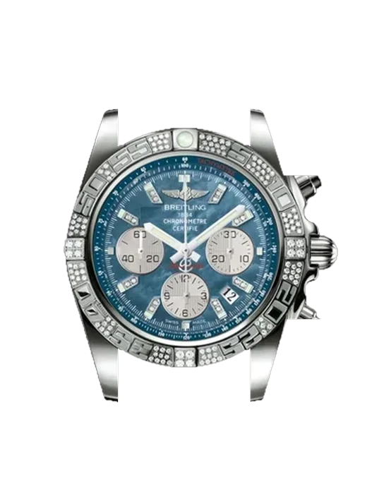 Chronomat B01 44 JB0110AE.BC54.375J with Blue Alligator and Rubber Hybrid Strap