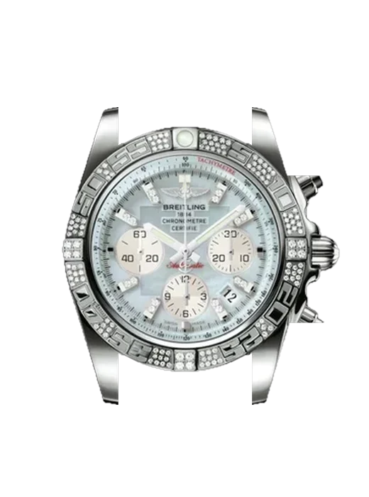 Chronomat B01 44 JB0110AE.G686.375J con Correa híbrida de piel de cocodrilo y caucho azul