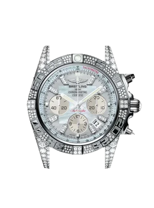 Chronomat B01 44 JB0110AJ.G731.134S avec Bracelet de montre en cuir de veau vintage marron — Patine naturelle