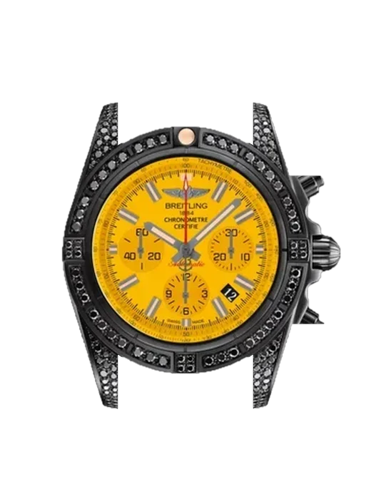 Chronomat B01 44 MB0111AV.I532.262S con Cinturino Vitello Vintage Marrone — Patina Naturale