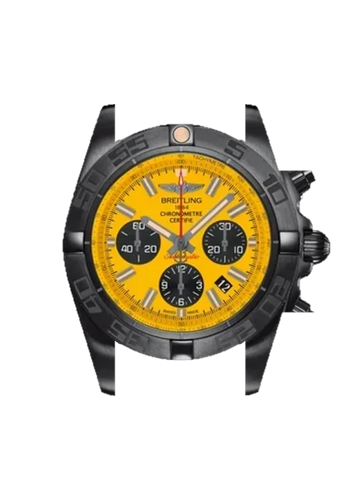 Chronomat B01 44 MB0111C3.I531.262S avec Bracelet de montre en cuir de veau vintage marron — Patine naturelle