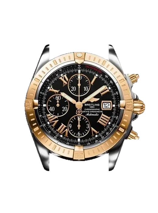 Chronomat Evolution C1335611/B821 avec Bracelet de montre en cuir de veau vintage marron — Patine naturelle