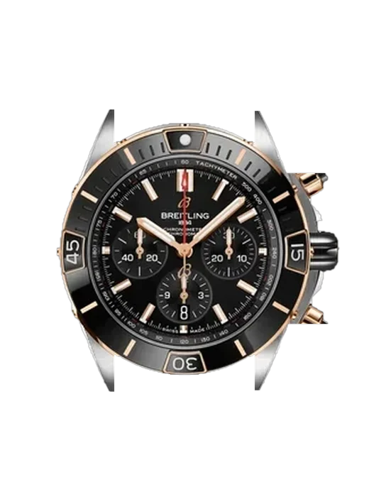 Super Chronomat UB0136251B1S1 avec Bracelet de montre en cuir de veau vintage marron — Patine naturelle