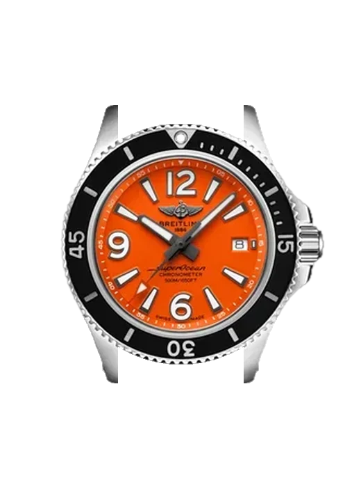 Superocean A17366D71O1S2 con Correa Grand Cavalier de cuero naranja
