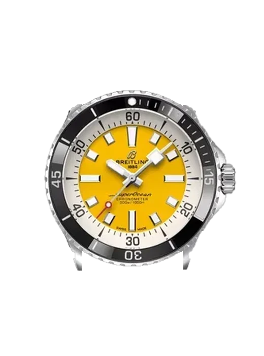 Superocean A17375211I1A1 avec Bracelet de montre en cuir de veau vintage marron — Patine naturelle