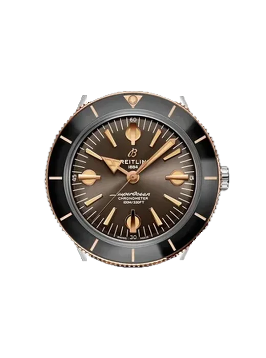 Superocean Heritage '57 U103701A1Q1W1 con Correa Saffiano negra con costuras en color crudo