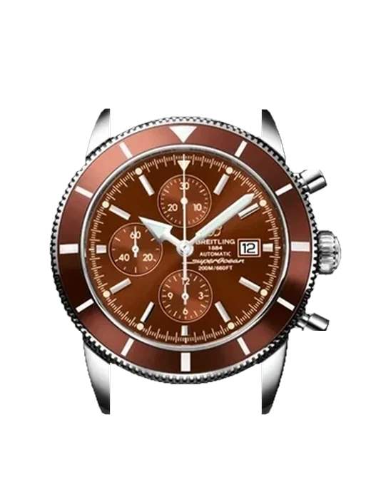 Superocean Heritage A1332033.Q553.144A con Correa de piel de becerro vintage marrón — Patina natural
