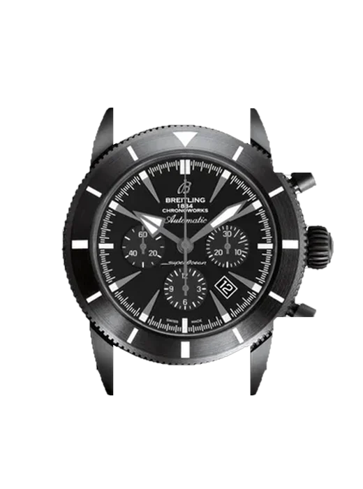 Superocean Heritage SB0161E4.BE91.256S avec Bracelet de montre en cuir de veau vintage marron — Patine naturelle