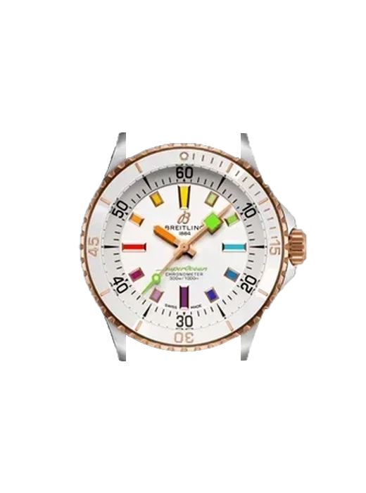 Superocean U17377211A1S1 with Vintage Brown Calfskin Strap — Natural Patina