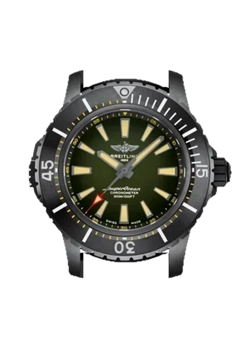 Superocean V17369241L1S1 with Grand Cavalier Leather Strap Orange