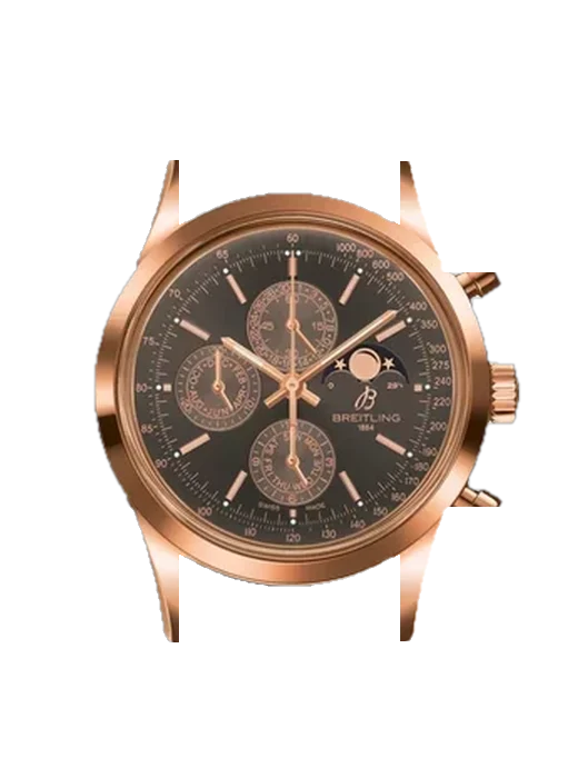 Transocean R19310C6.Q601.739P avec Bracelet de montre en cuir de veau vintage marron — Patine naturelle