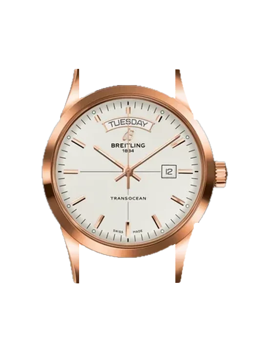 Transocean R4531012/G752/433X/R20BA.1 avec Bracelet de montre en cuir de veau vintage marron — Patine naturelle