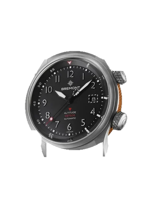 Altitude ALT42-MT-TI-BKOR-B mit Vintage Kalbslederarmband Braun — Natürliche Patina