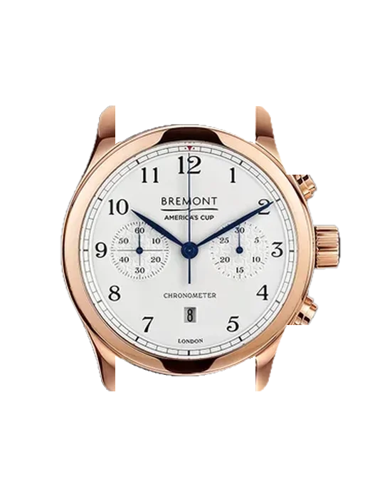 America's Cup AC-2 avec Bracelet de montre en cuir de veau vintage marron — Patine naturelle